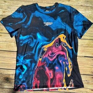 Hollister Blue and Red Swirl Tee